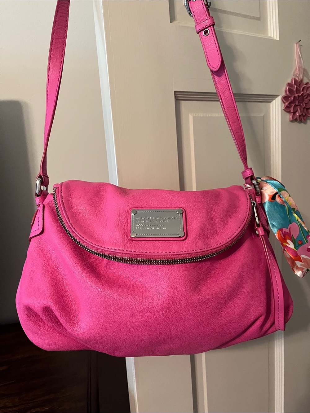 Marc by Marc Jacobs Hot Pink Leather Crossbody Bag